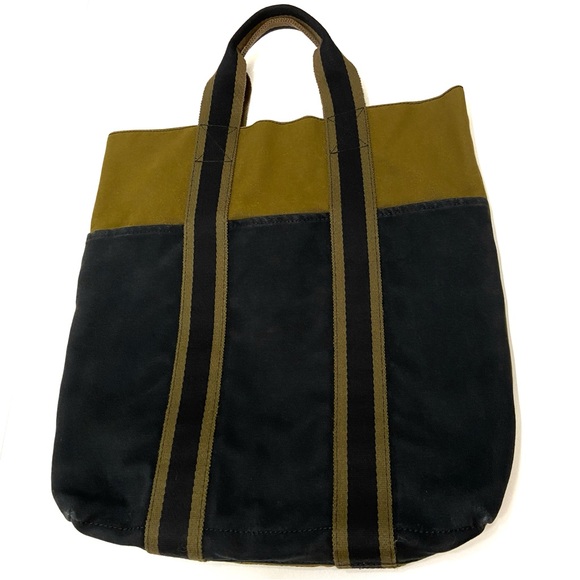Hermes Fourre Tout Olive Green Blue Tote Bag - Picture 1 of 15